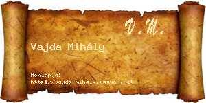 Vajda Mihály névjegykártya